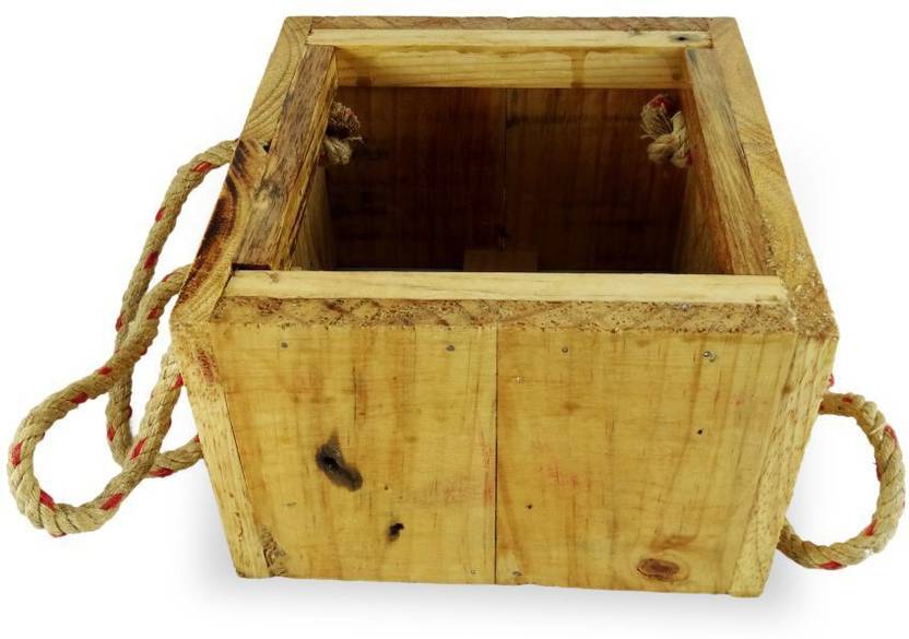 Yellowtable Rustic Wooden Planter Box Tray For Plants Yellowtable Rustic Wooden Planter Box Tray For Plants Garden Décor Hanging Mitti And Plastic Pots Plant