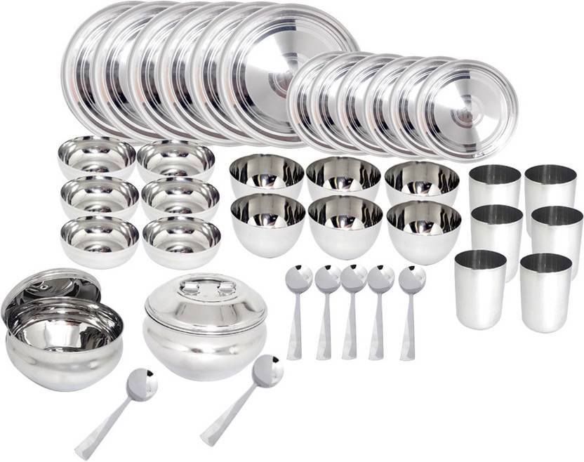 bartan hub Pack of 40 Stainless Steel stainless steel dinner set (40pcs