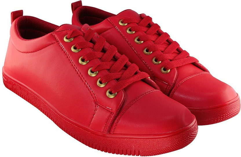 BLINDER Men's Full Red Sneakers For Men 