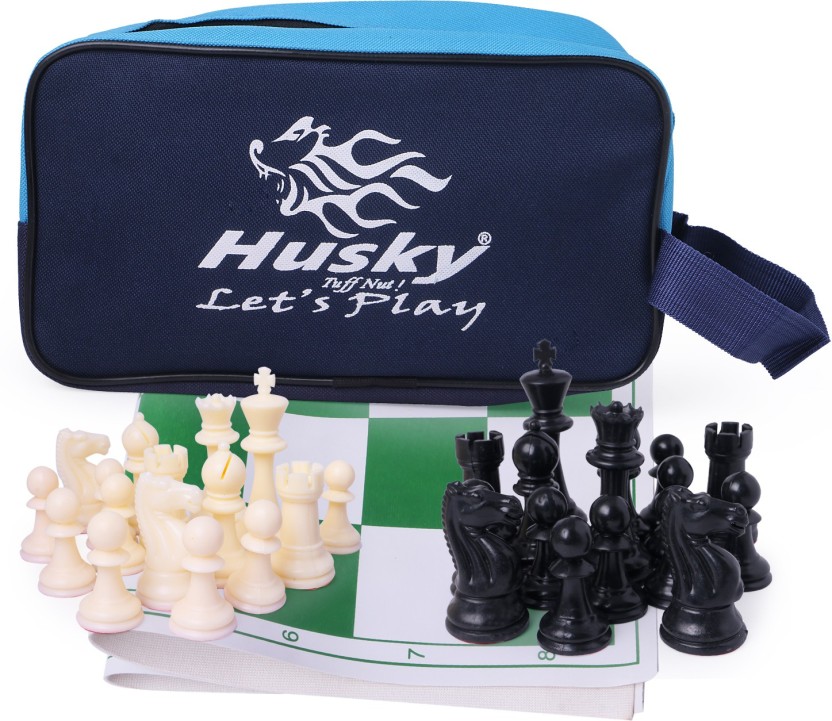 Large Vinyl Chess Bag 17/" X 9.5/" Pouch with Sleeve For Board Black