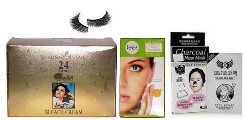 Royal Combo Eyelashes Charcoal Nose Mask Veet Hair No More Face