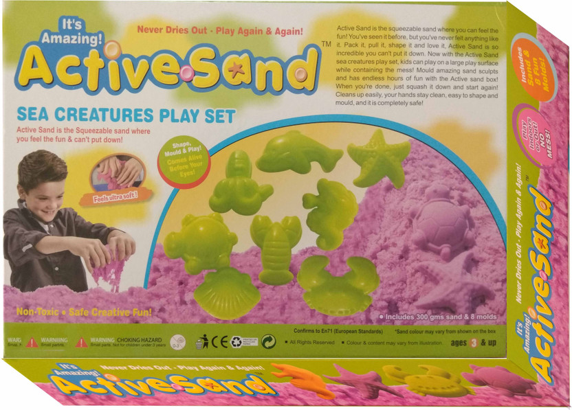 Ekta Ekta Active Sand Sea Creatures Play Set Modelling Clay Art and Craft Creativity Non-Toxic Creative Sand Buy online gift Item Kids Playing Game - Flipkart Deal