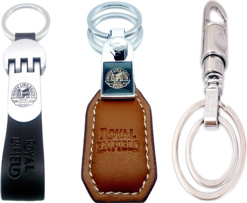 Double Ring Car Logo Metal Leather Key chains Silver keyring For Toyota-HOT##