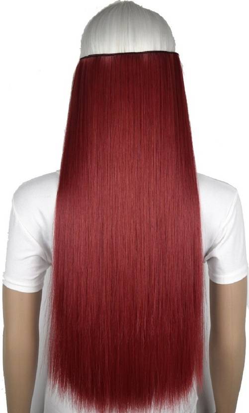 Abrish Red Silky Straight Hair Extension Price In India Buy