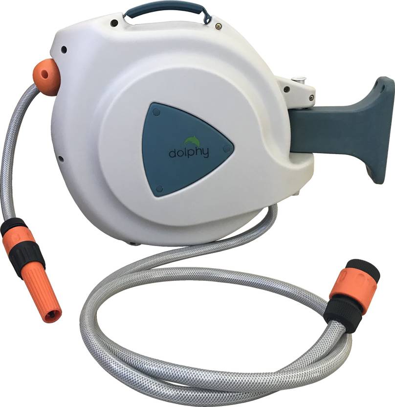 DOLPHY Wall Mounted Retractable Garden Hose Reel (30 METER) Hose Pipe