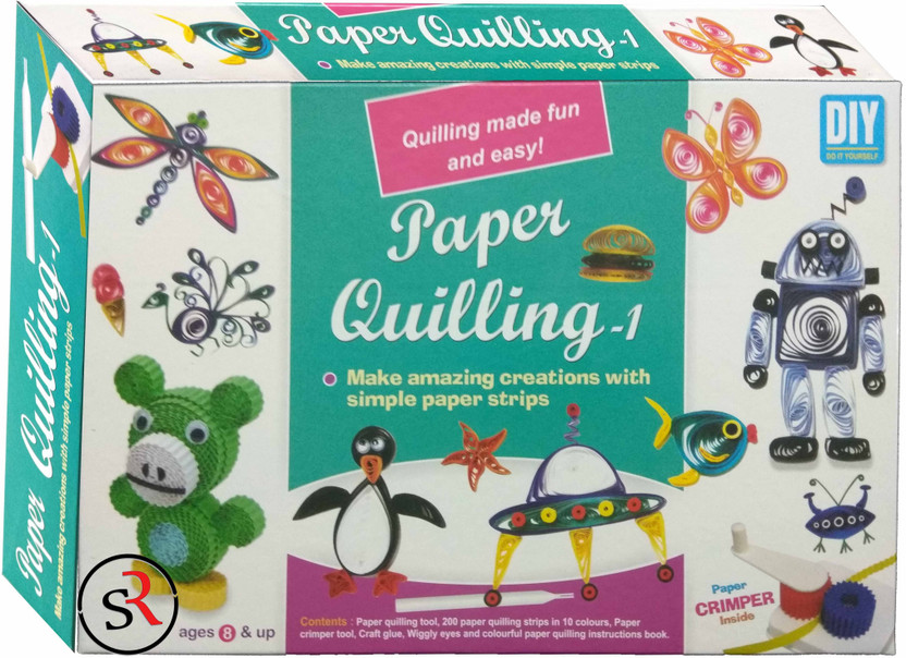 Ekta Paper Quilling Kit series 1 enhance Creativity, kids gift item Buy online Make amazing creations with simple paper strips, crimper tool inside