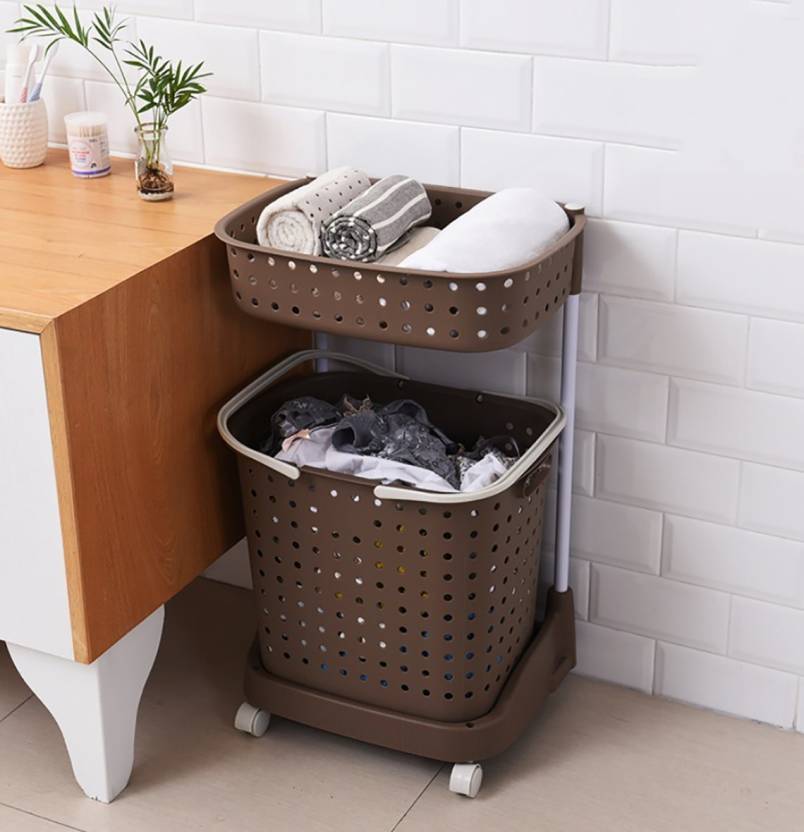 House Of Quirk 2 L Brown Laundry Basket Buy House Of Quirk 2 L