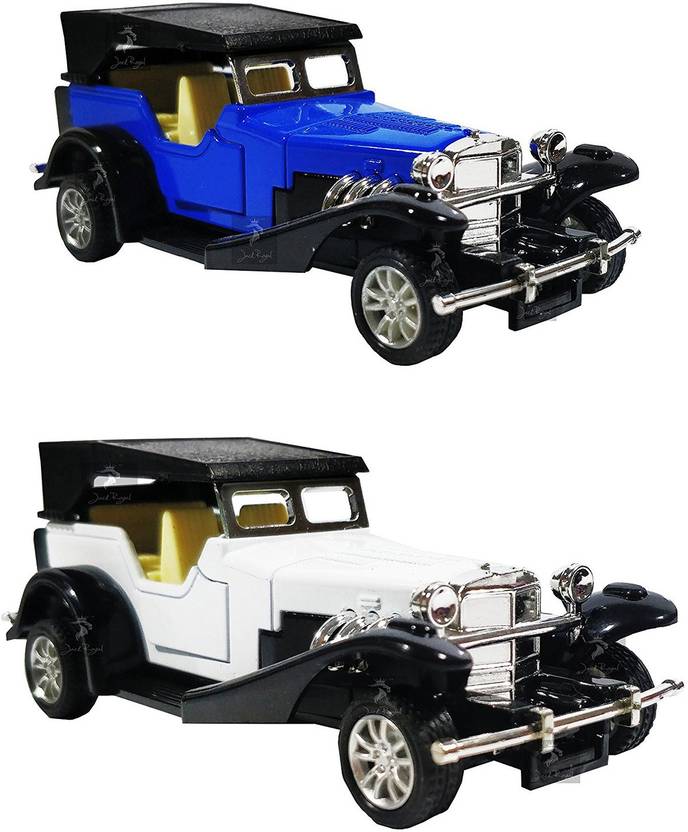 Jack Royal Kids Classic Antique Cars Closed Top Royal Blue White