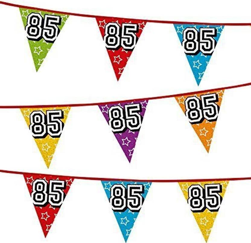 Generic Number 85 Multi Colour Penant Banner Bunting Birthday