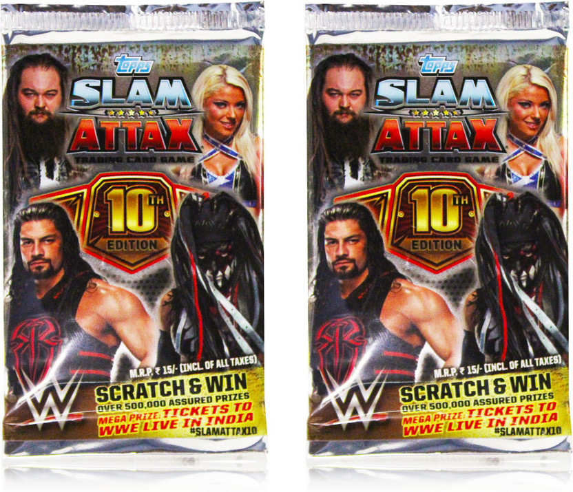 Topps-WWE SLAM ATTAX Live-Mini Tin 3er Set