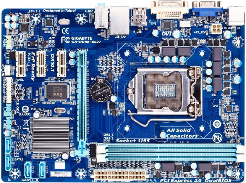 Intel Chipset Gigabyte H61 Motherboard.socket 1155 Motherboard Intel