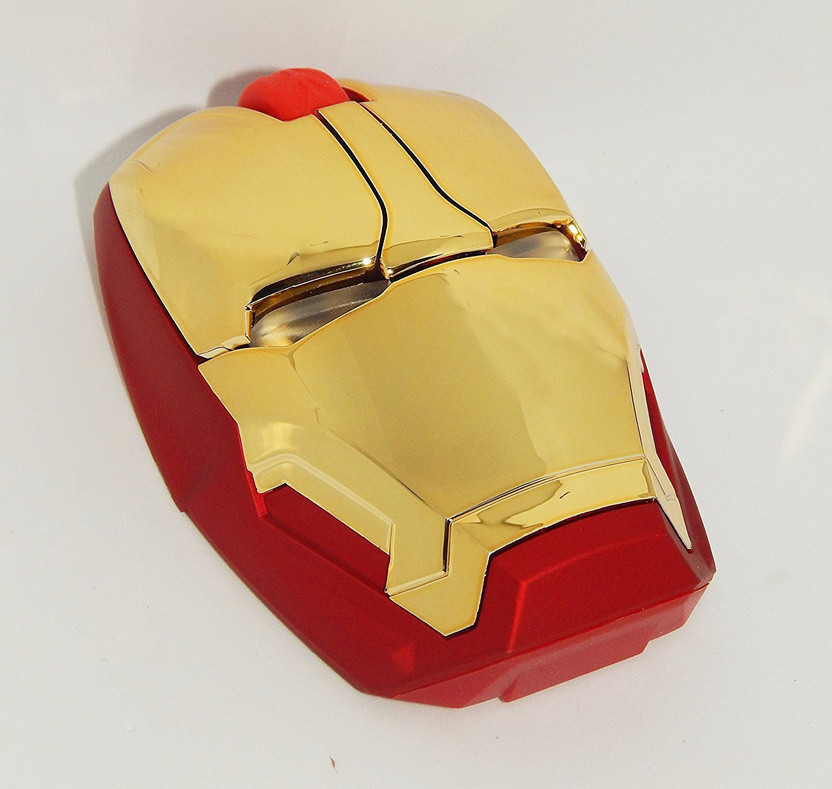 Iron Man Marvel Avengers Gold Wireless Optical USB PC//Mac Gaming Mouse