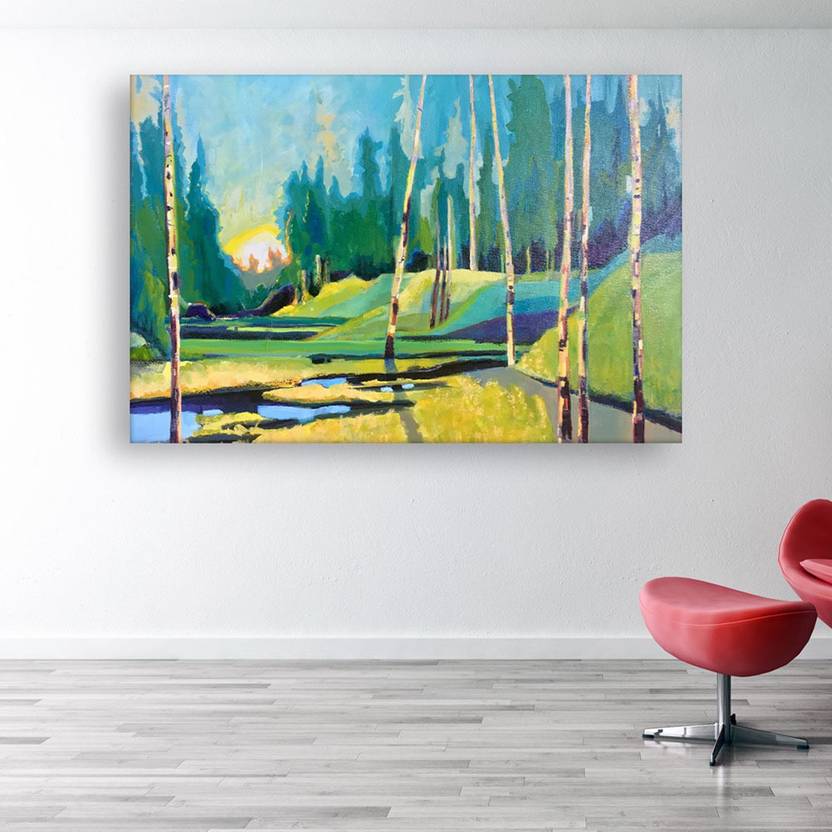 Inephos Unframed Canvas Painting Modern Art Wall For