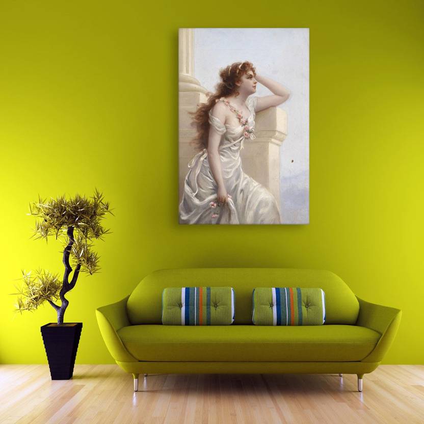 Inephos Unframed Canvas Painting Beautiful Girl Art Wall