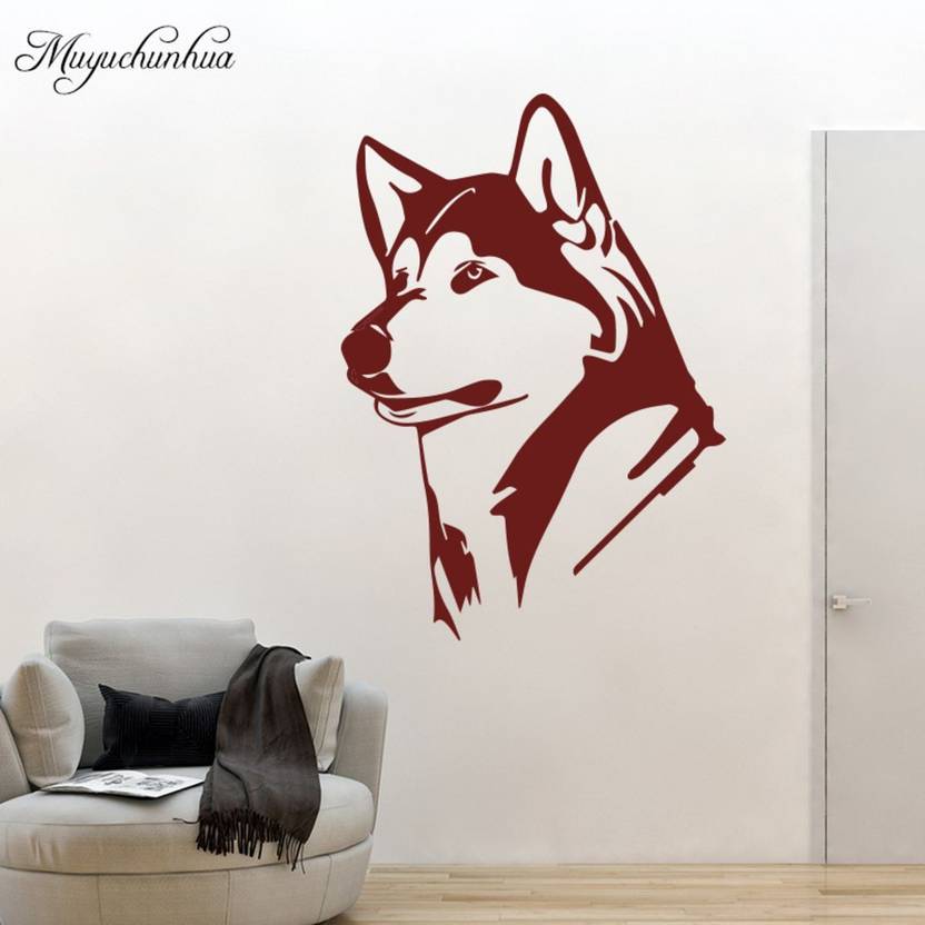 Gadgets Wrap Um Husky Dog Wall Decal For Home Or Office Gadgets Wrap Um Husky Dog Wall Decal For Home Or Office Decoration Vinyl Sticker Pack Of 1