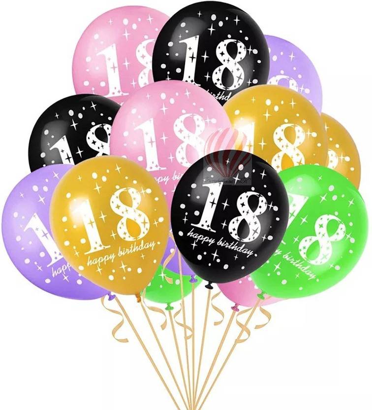 Flipkart Com Partyballoonshk Printed 18th Birthday Decoration