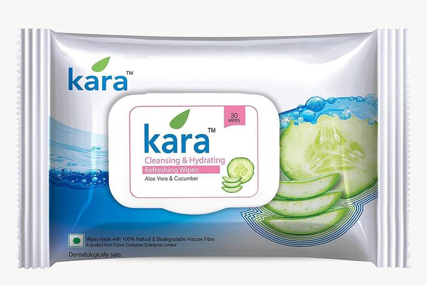 Kara Makeup Remover Cleansing Refreshing Facial Wipes Viscose Fibre