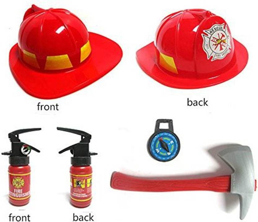Miss Aj Miss Aj 4 Pcs Fireman Gear Firefighter Costume Role Play