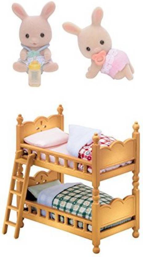 Calico Critter 2 Sets Rabbit Twins And Double Bunk Bed Japan