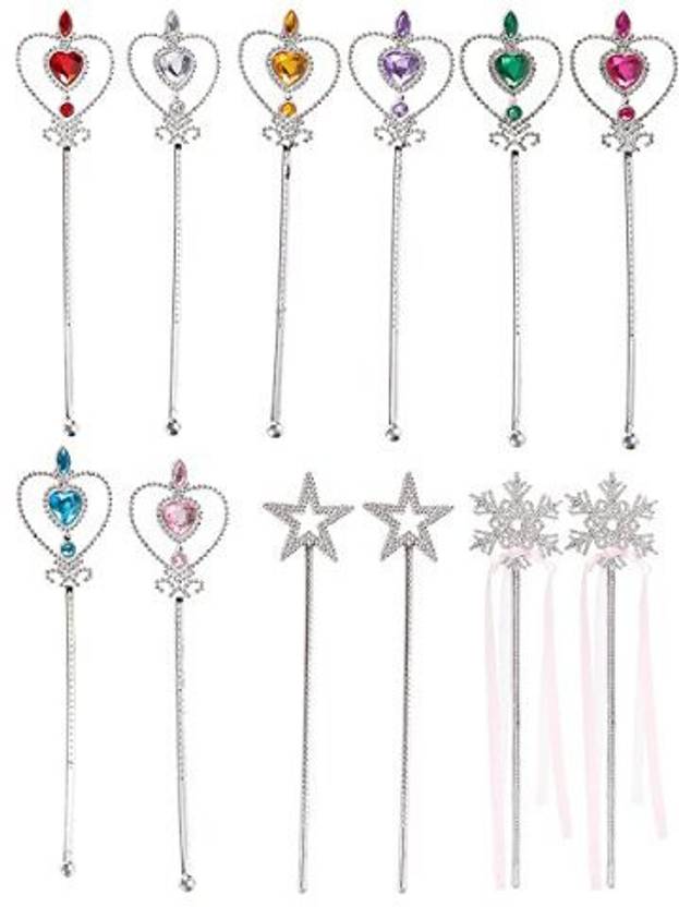 Blue Panda 12Pack Princess Wands Set Princess Favors, Plastic Wands