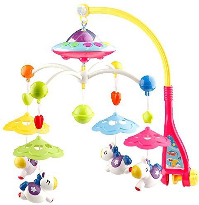 Mini Tudou Minitudou Baby Toys Crib Mobile Musical Bed Bell With