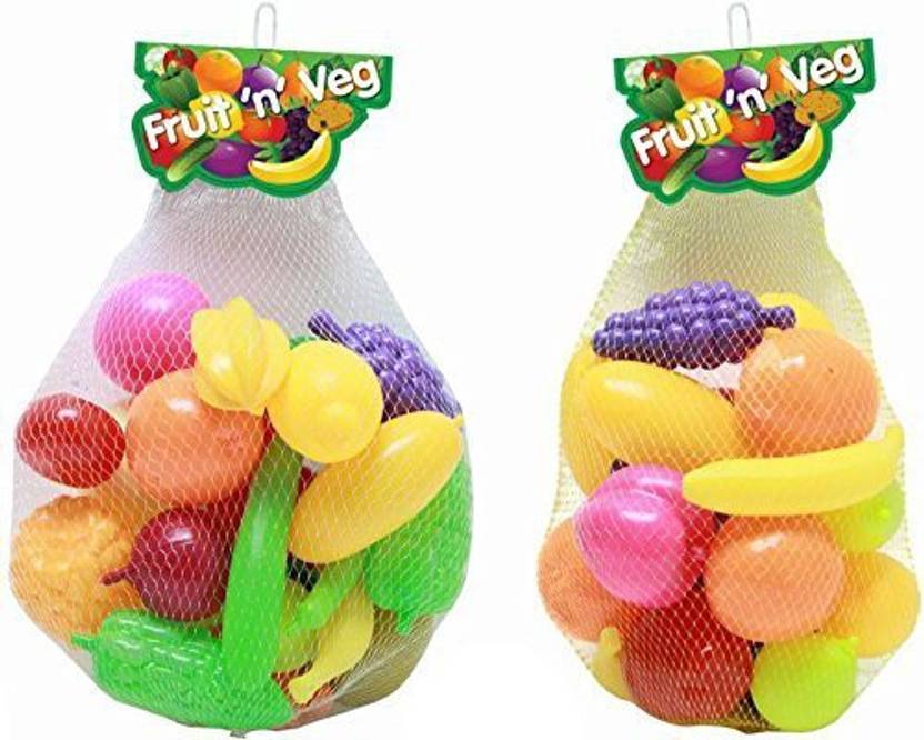 Kandy Toys Plastic Fruit And Vegetables Pretend Role Play Food Kitchen
