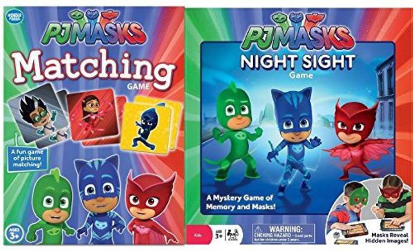 Multiple Pj Masks Two Game Gift Set With Memory Matching Game And Night
