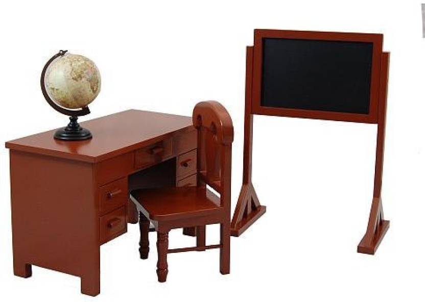 Generic Vintage Style Wooden School Teachers Desk Chair Doll