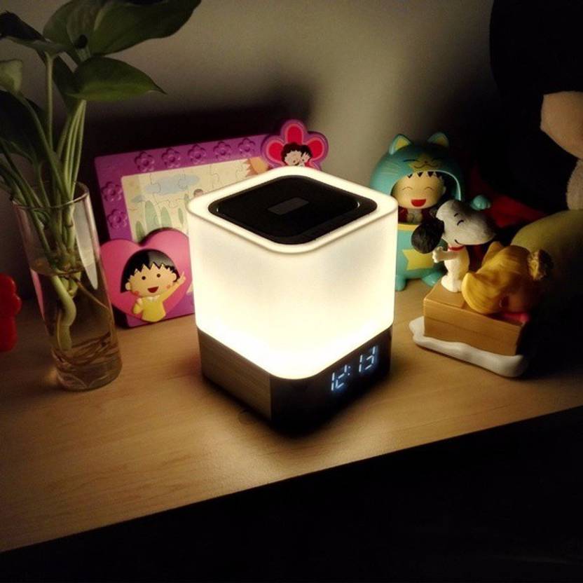 Flintstop Wireless Bluetooth Speaker With Alarm Clock And Led Touch Flintstop Wireless Bluetooth Speaker With Alarm Clock And Led Touch Lamp Night