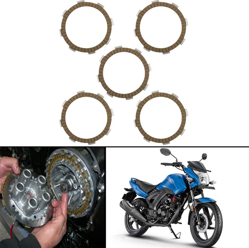 Autofy Aluminium Clutch Plates For Honda Unicorn All Models (Set of 5