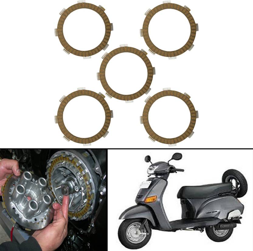 Autofy Aluminium Clutch Plates For Honda Eterno (Set of 5) Clutch Plate