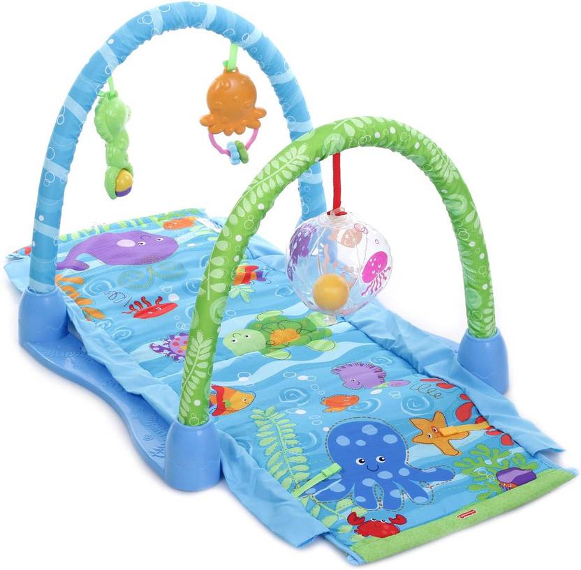 Emob Aquarium Ocean Theme Kick And Crawl Activity Play Mat Gym For
