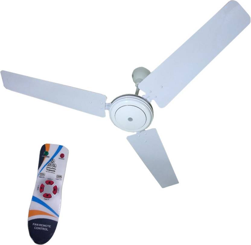Vyajanam V2 Blac Remote Control Smart Ceiling Fan Wf With Led Sensor 3 Blade