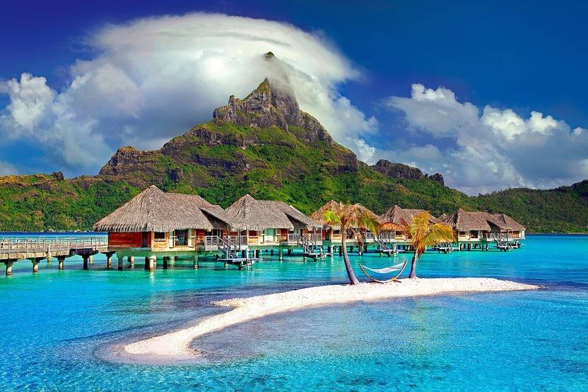 Azohp11013 Bora Resort Beach Vacation Water Sea Paper Print