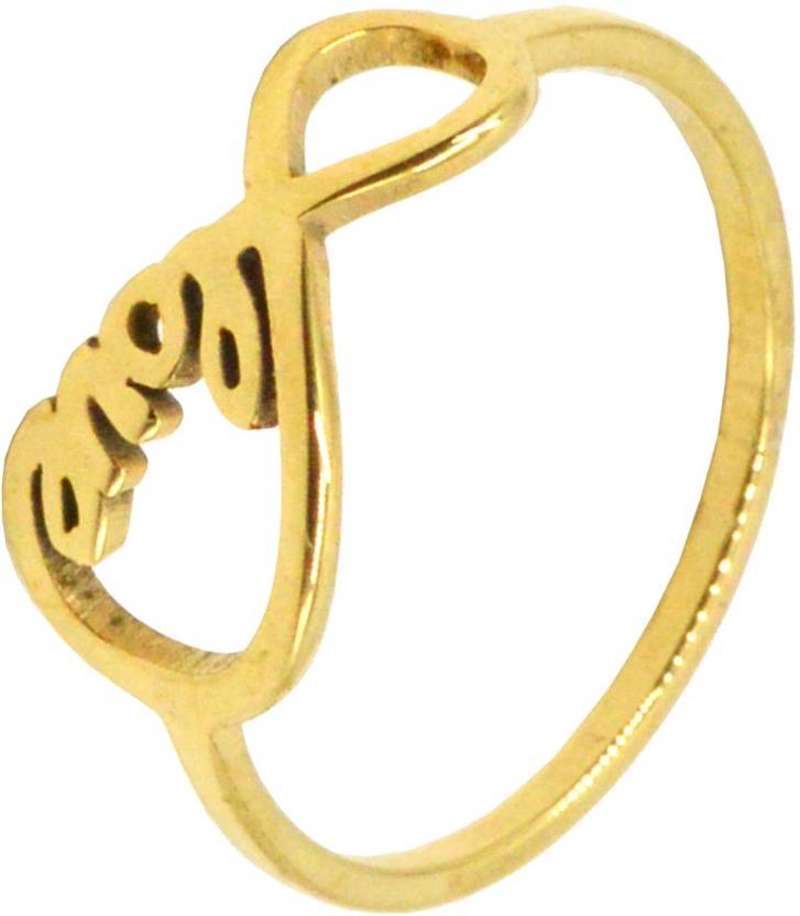 Sullery Wedding And Engagement Love Infinity Symbol Gold Stainless Sullery Wedding And Engagement Love Infinity Symbol Gold Stainless Steel Ring 24k Yellow