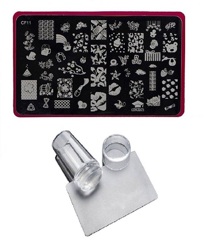 Royalkart Nail Art Stamping Kit Jumbo Image Plate With Soft Nail