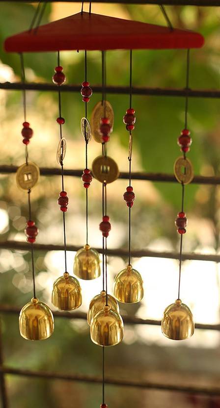 Paradigm Pictures Paradigm Wind Chimes For Home Decor Positive Energy For Balcony Bedroom With Good Sound 7 Brass Bells Wooden Brass Windchime