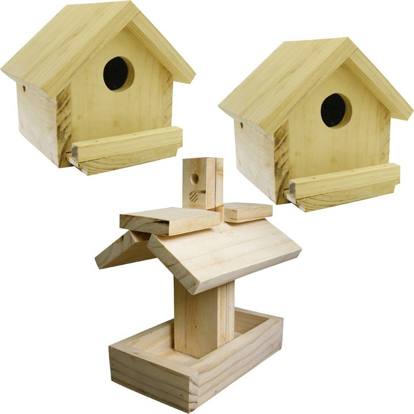 Birdhousebuilder Bhbf002 House Sparrow Bird House Nest Box Set Of