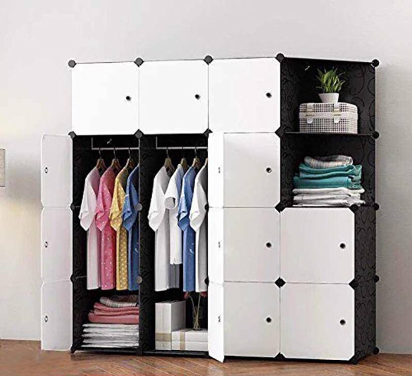 House Of Quirk Plastic Portable Wardrobe Storage Organizer White