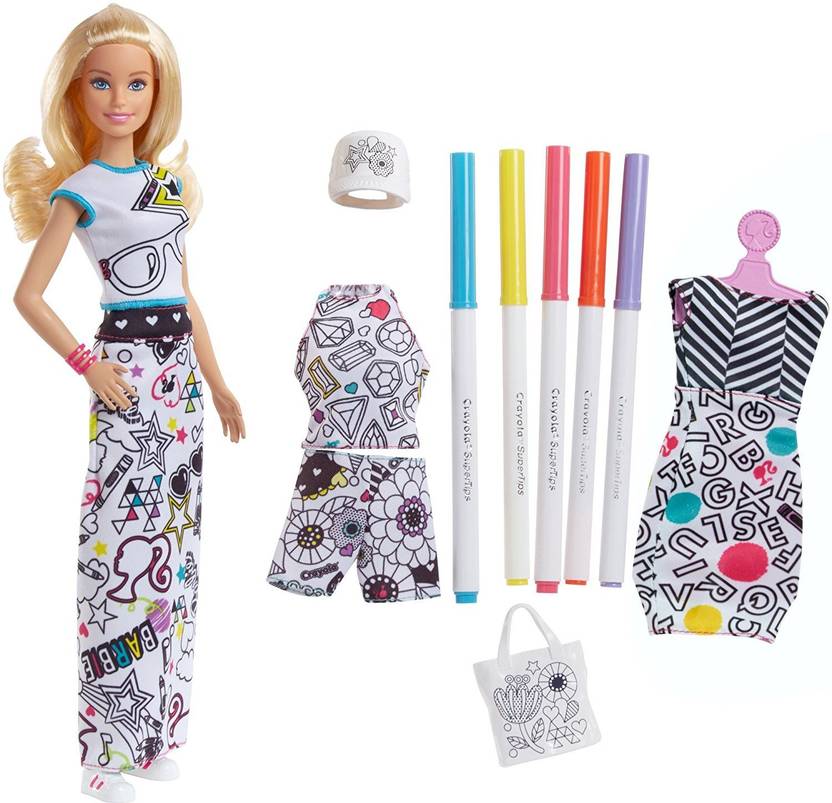 Barbie Crayola Color In Fashions