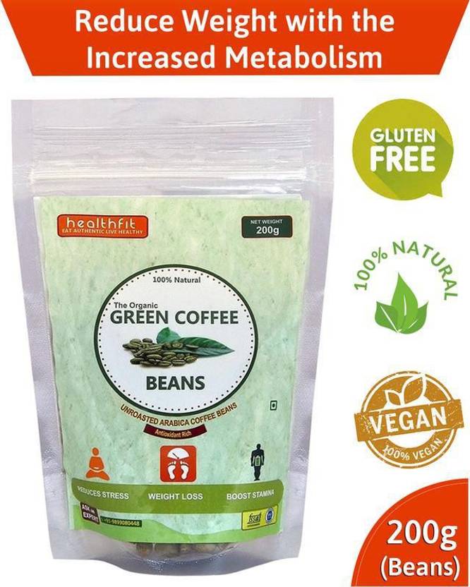 healthfit Organic Green Coffee Bean with Decaffeinated & Unroasted