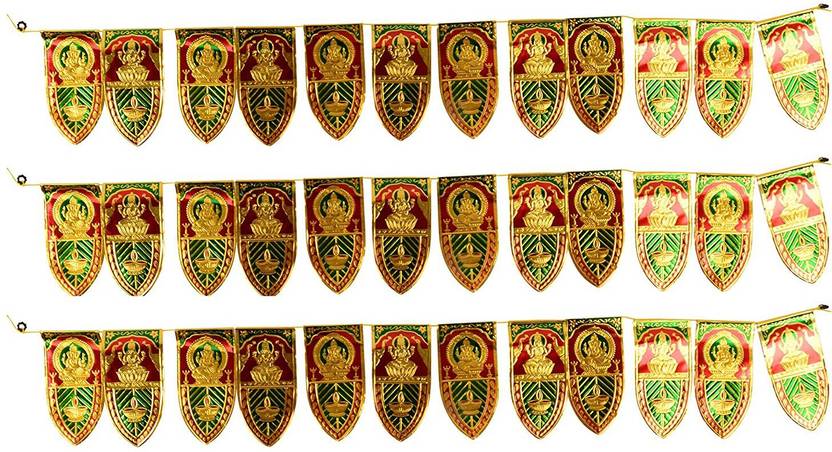 Saiharshini Plastic Decorative Gaja Lakshmi Mango Leaves Door