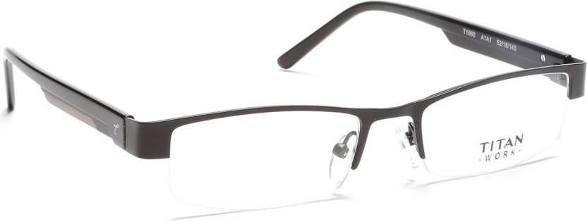 titan half rim rectangle frame