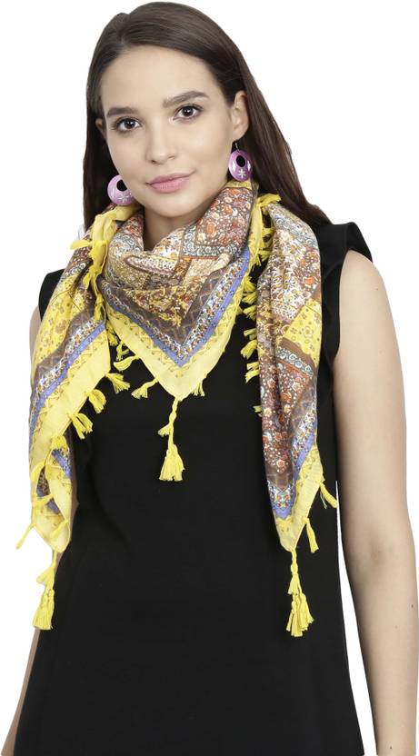 Fabseasons Printed Cotton Soft Stylish Square Scarf Scarves Shawl And Stoles For Women Size 105 105 Cms Women Fancy Scarf
