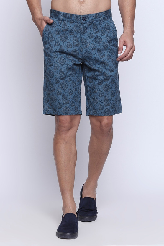 FBB Printed Men Blue Regular Shorts 