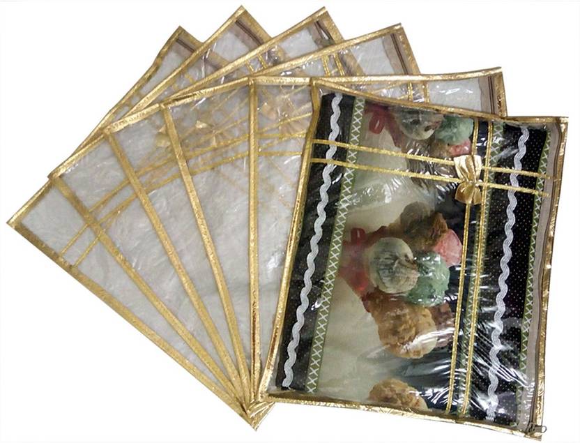 Stylera Transp 06 Set Of 6 Single Packing Transparent Saree Cover