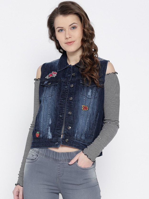 XPOSE Sleeveless Solid Women Denim 