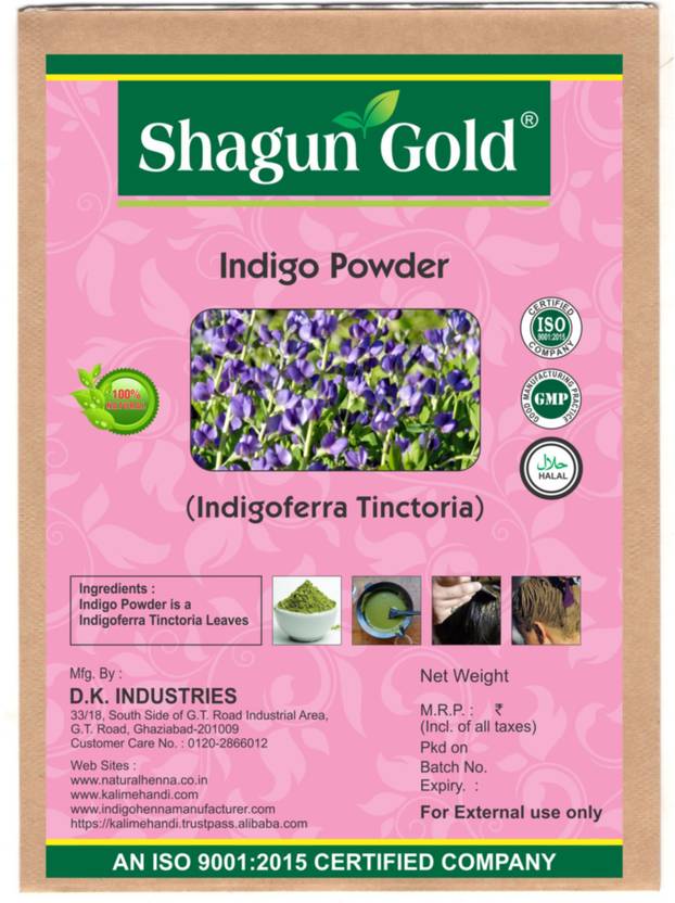 Shagun Gold Indigo Powder Hair Color Organic Natural Herbal Indigo