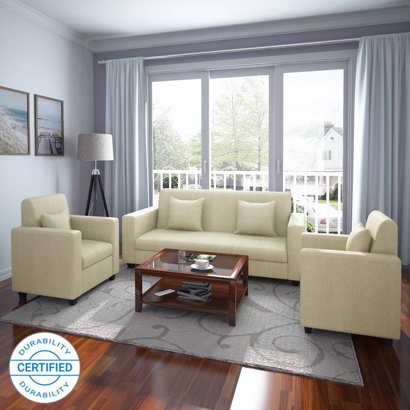 Flipkart Perfect Homes Bonn Fabric 3 + 1 + 1 Sofa Set Price in India