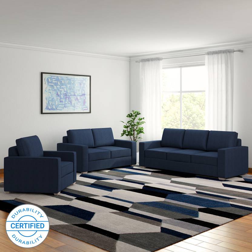 Furny Apollo Superb Fabric 3 2 1 Blue Sofa Set In India Furny Apollo Superb Fabric 3 2 1 Blue Sofa Set In India At Flipkart Com